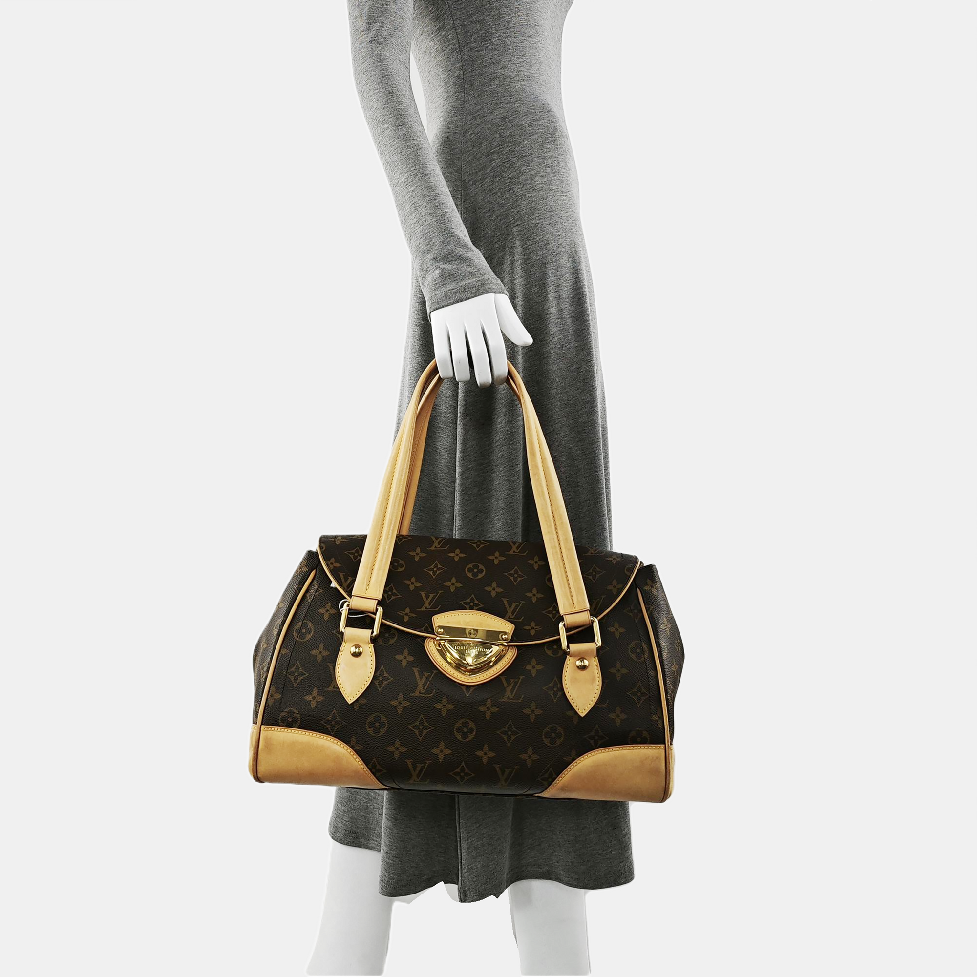 BEVERLY GM Monogram Coated Canvas Brown