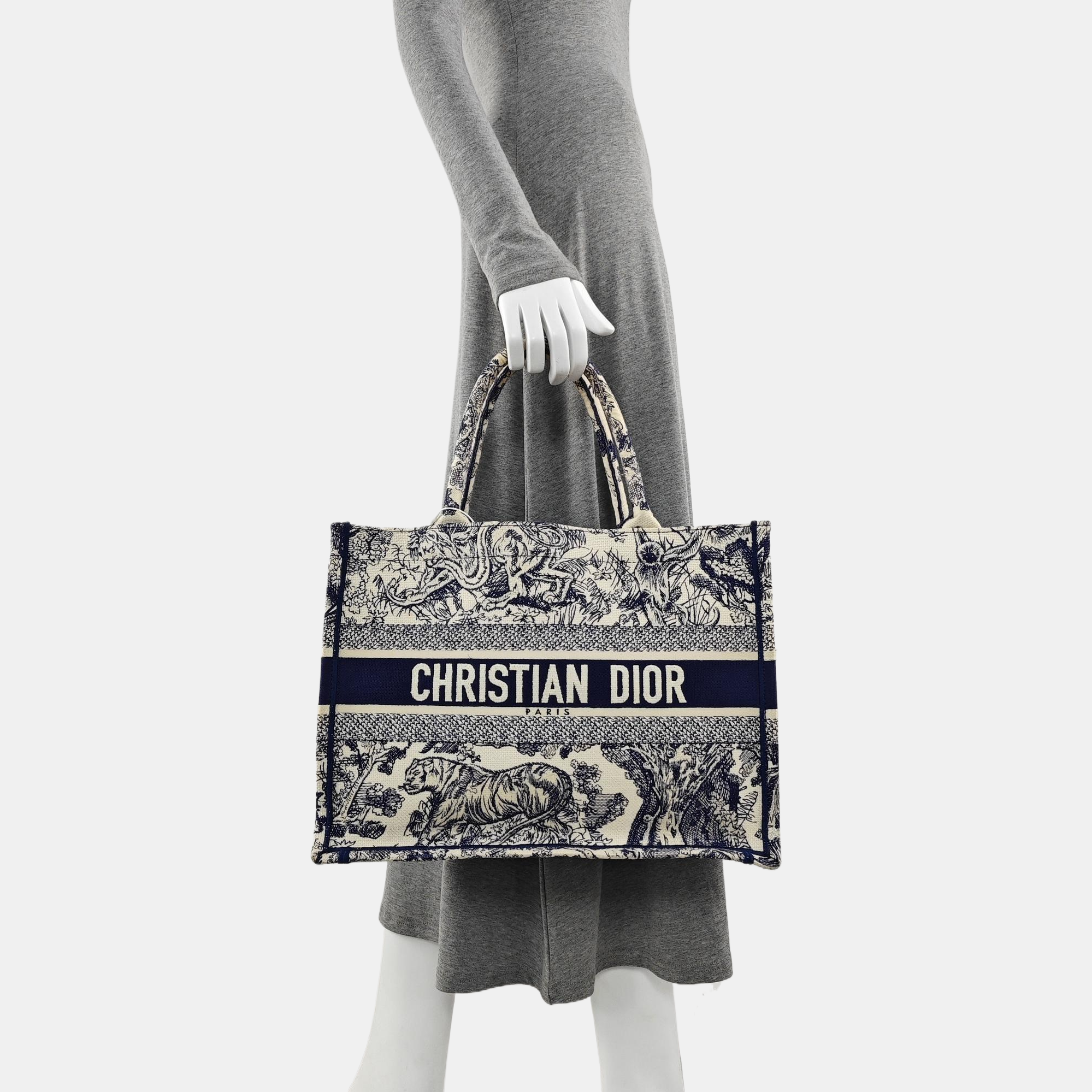 Authenticated pre-owned  Book Tote Medium Canvas Blue - Tote Bag at Looply