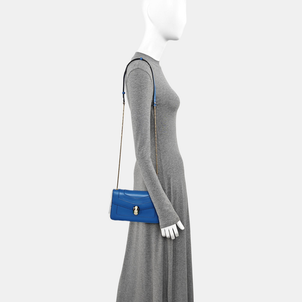 SERPENTI FOREVER Small Calfskin Blue