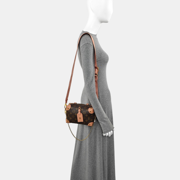 PETITE MALLE Monogram Coated Canvas Brown