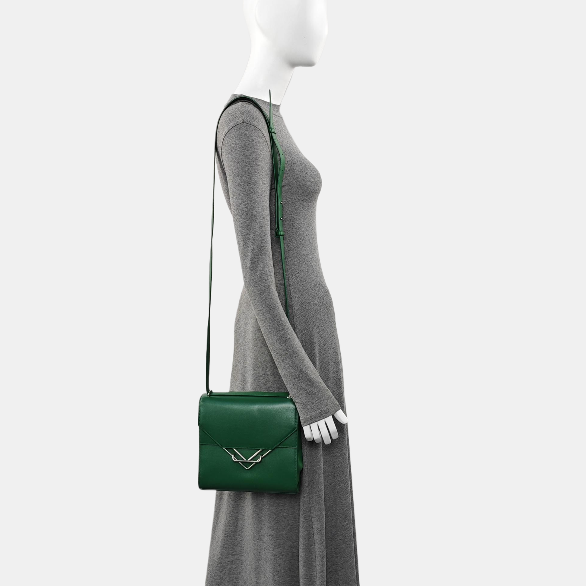 The Clip Calfskin Green
