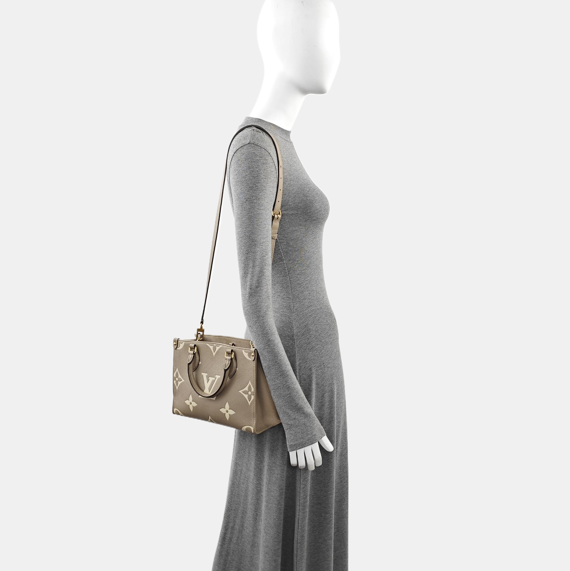 ONTHEGO PM Monogram Calfskin Gray