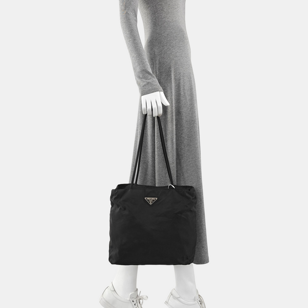 Nylon Tote Bag Black
