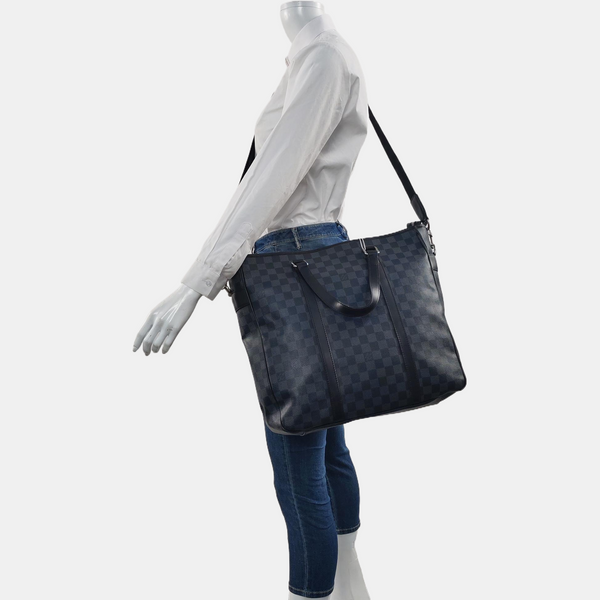 TADAO MM Damier Graphite Coated Canvas Gray