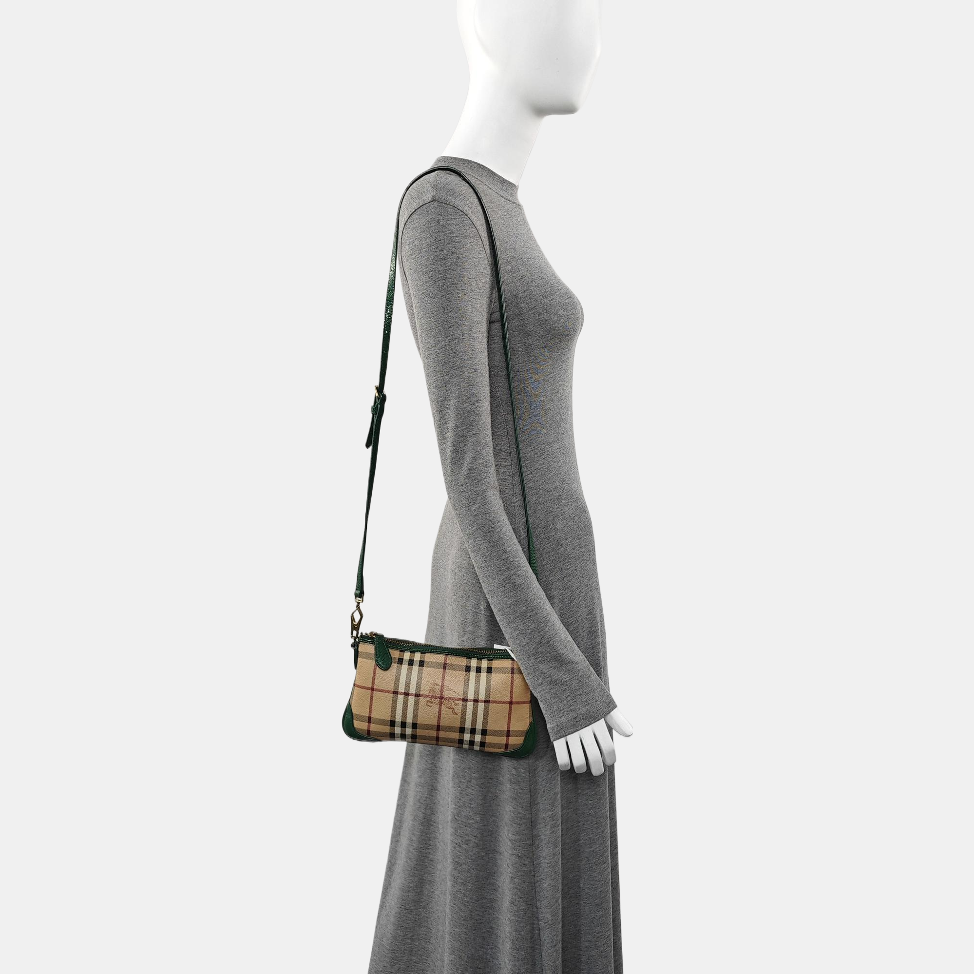 Coated Canvas Shoulder Bag Beige