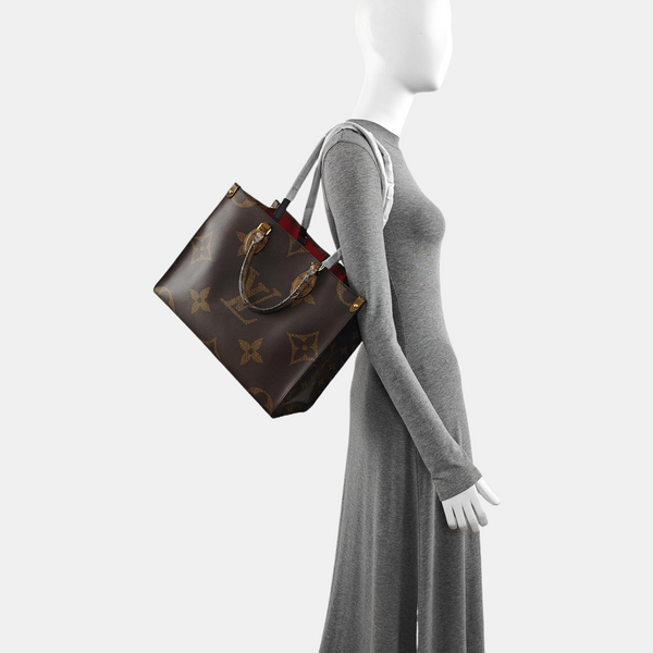 ONTHEGO MM Monogram Coated Canvas Brown