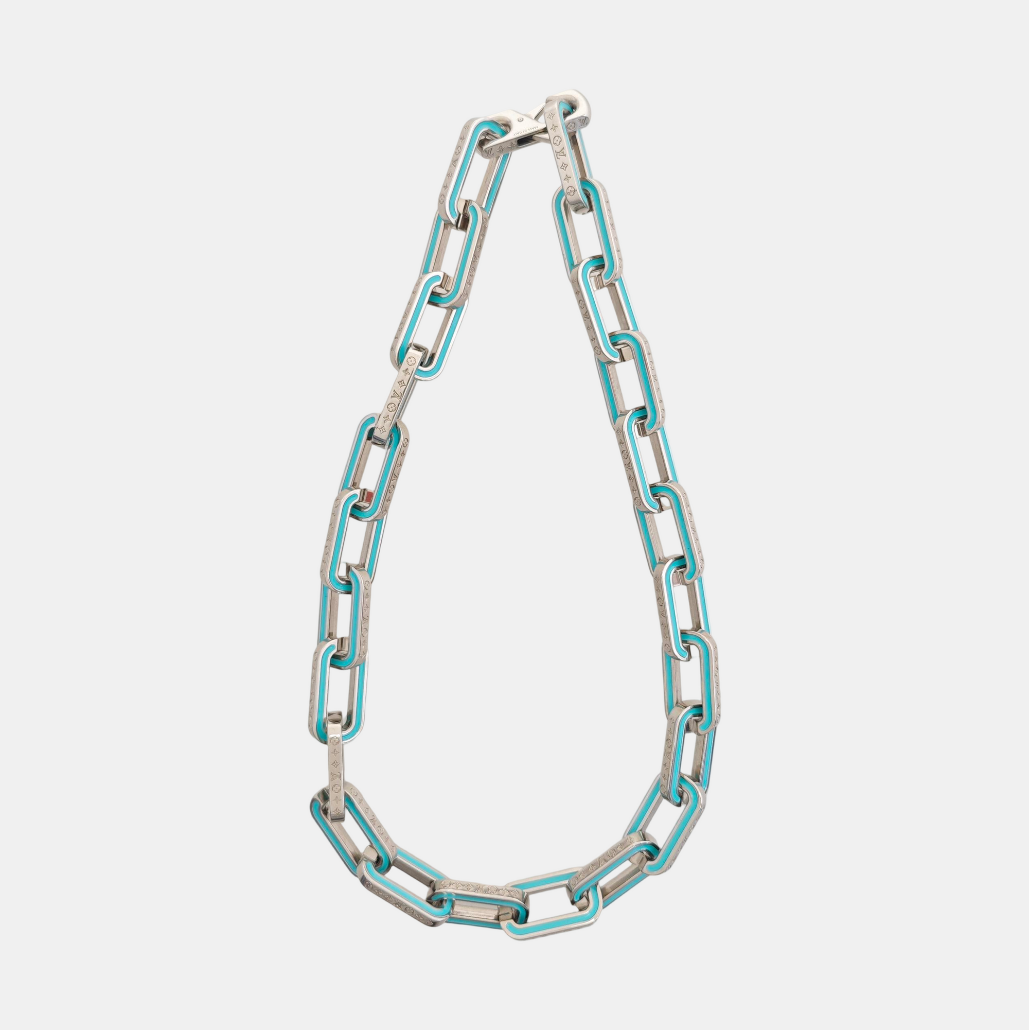 MONOGRAM LINKS CHAIN Metal Silver Necklace