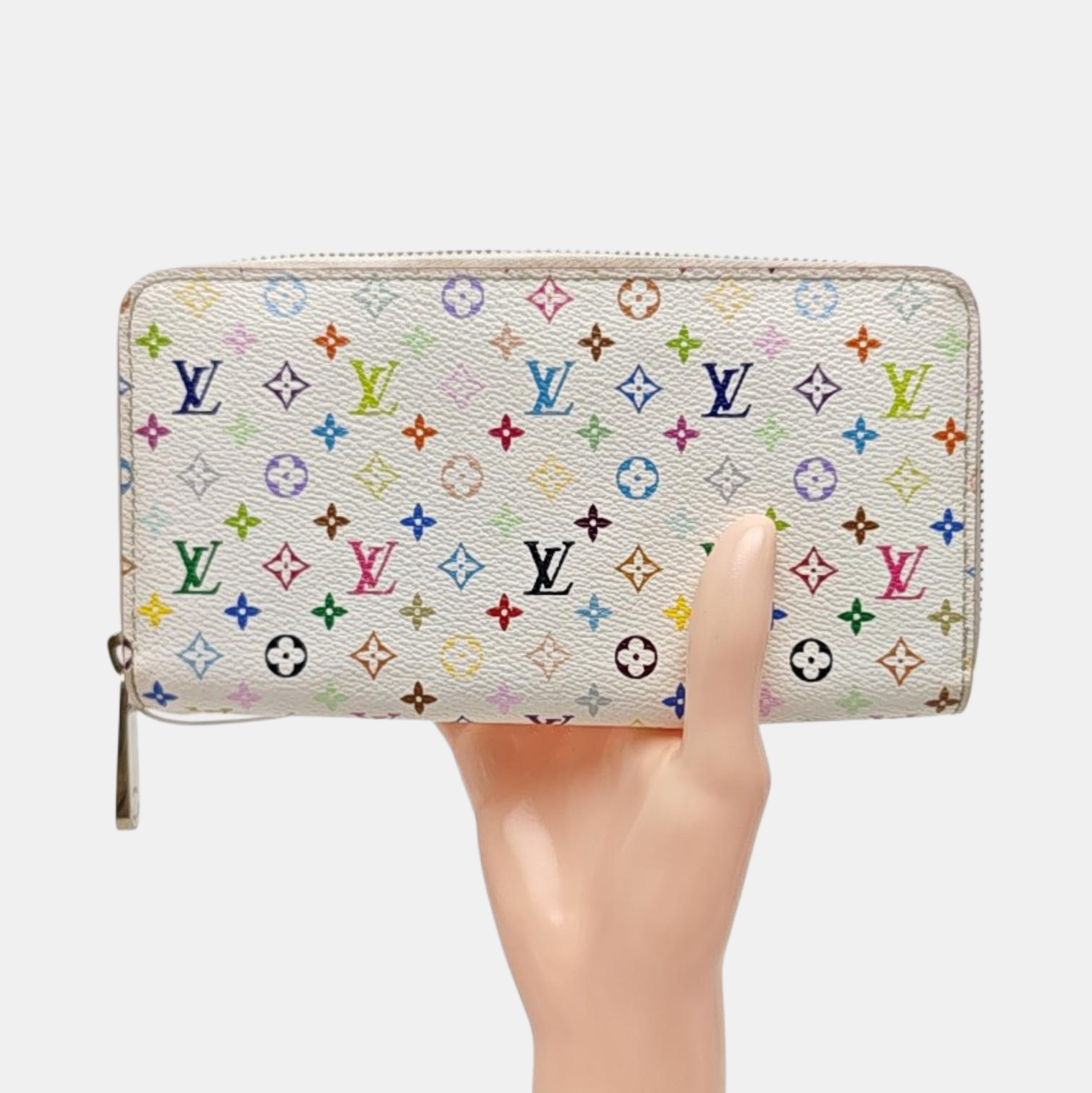 LV × TM ZIPPY Monogram Coated Canvas White Wallet
