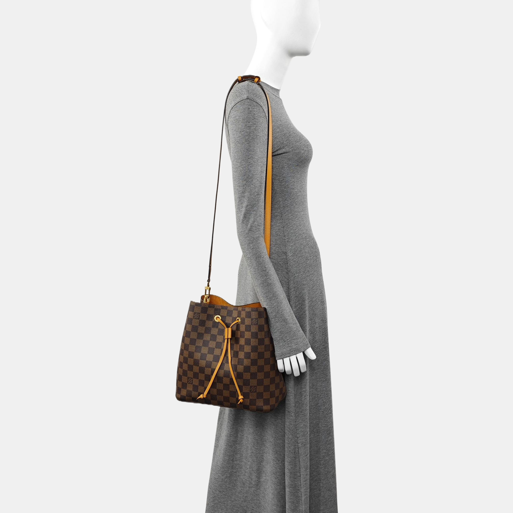 NÉONOÉ MM Damier Ebene Coated Canvas Brown