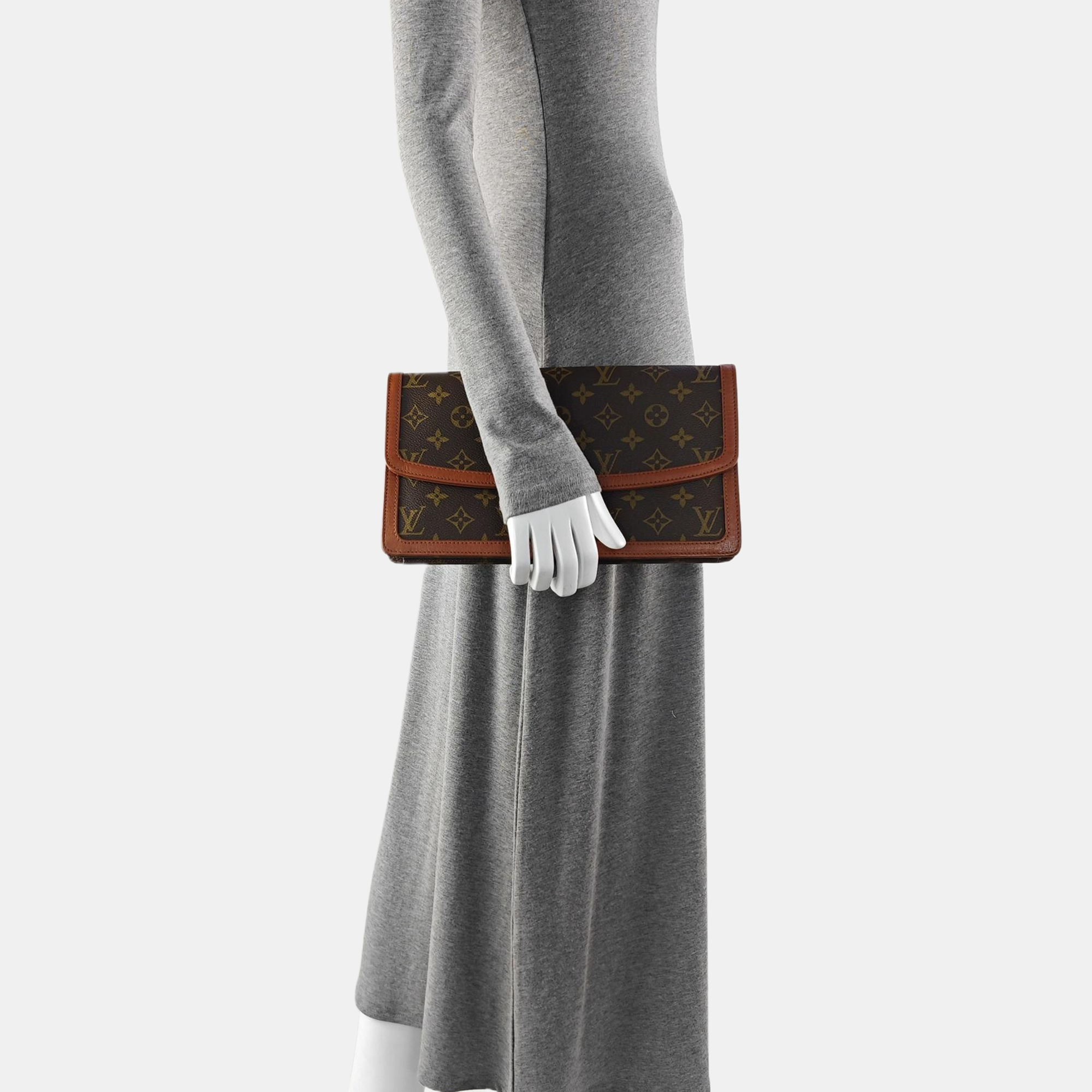 DAME GM Monogram Coated Canvas Brown