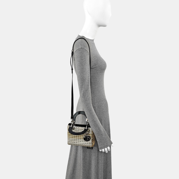 Lady Dior Mini Fabric Multicolor