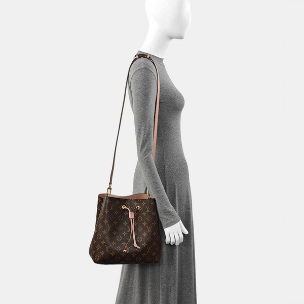 NÉONOÉ MM Monogram Coated Canvas Brown