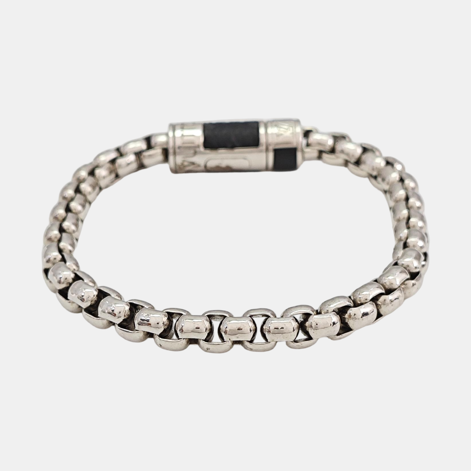 MONOGRAM CHAIN Coated Canvas Silver Bracelet