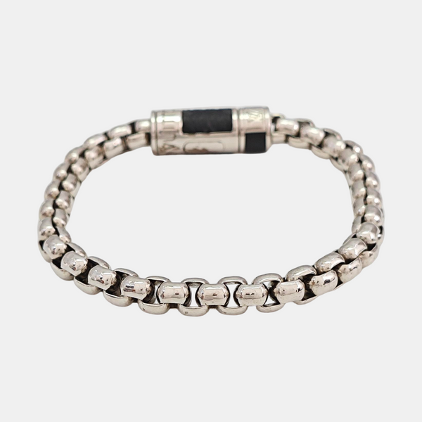 MONOGRAM CHAIN Coated Canvas Silver Bracelet