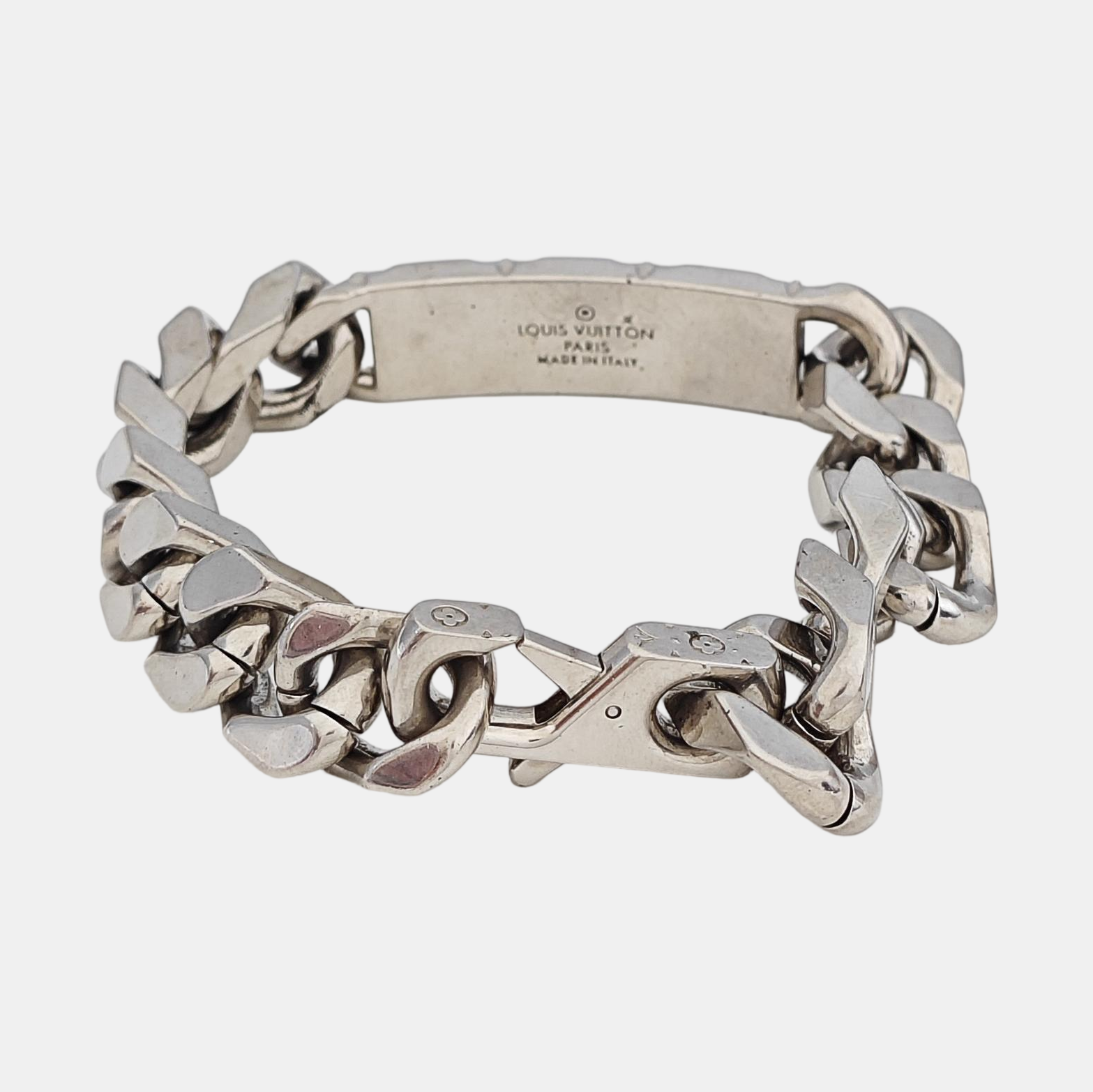 Monogram Metal Silver Bracelet