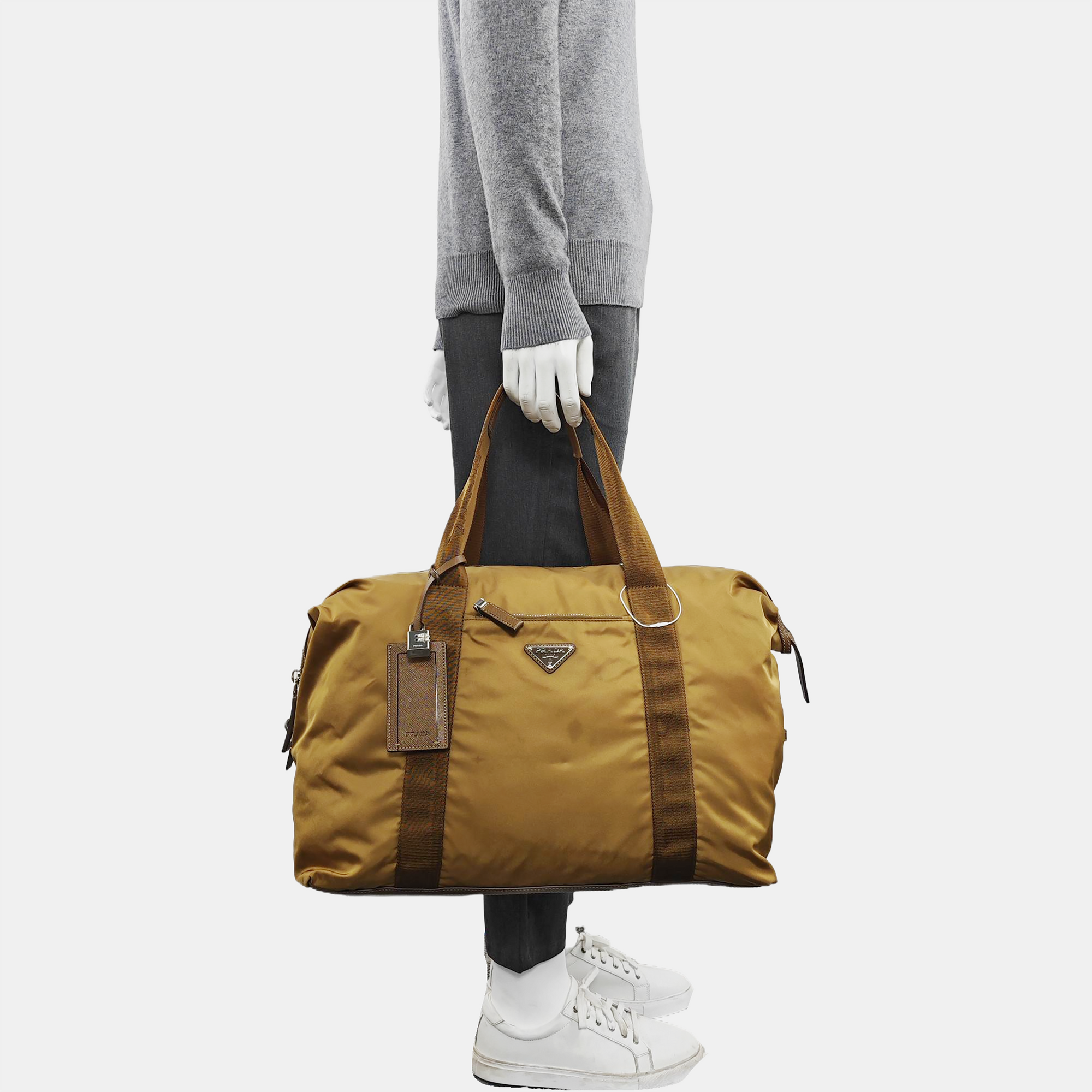 Nylon Tote Bag Beige