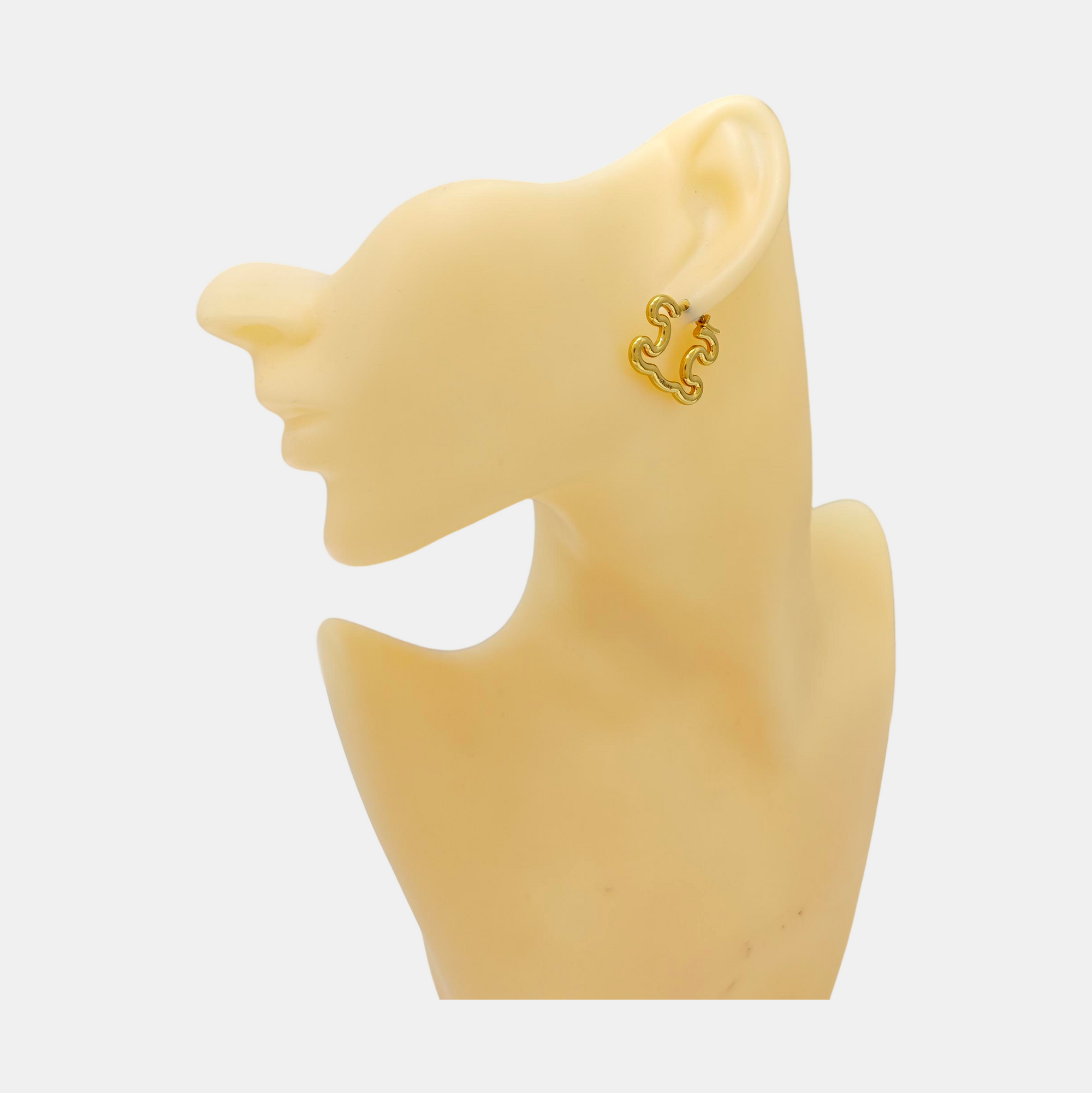 Metal Gold Stud Earrings
