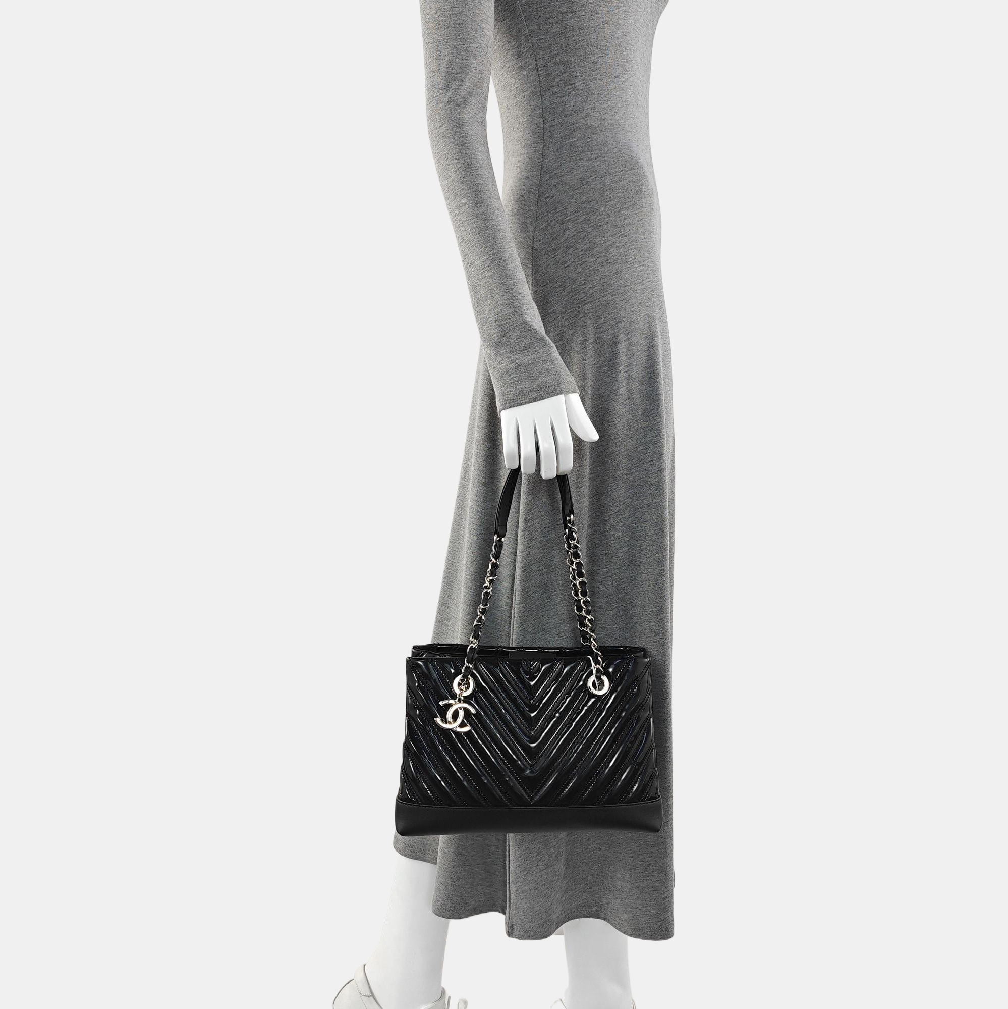 Chevron Calfskin Black