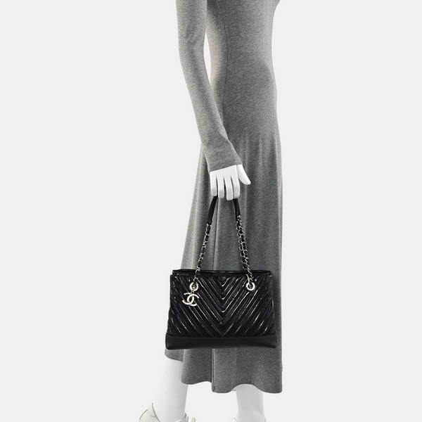 Chevron Calfskin Black