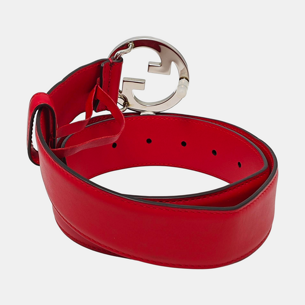 Leather Belt Red