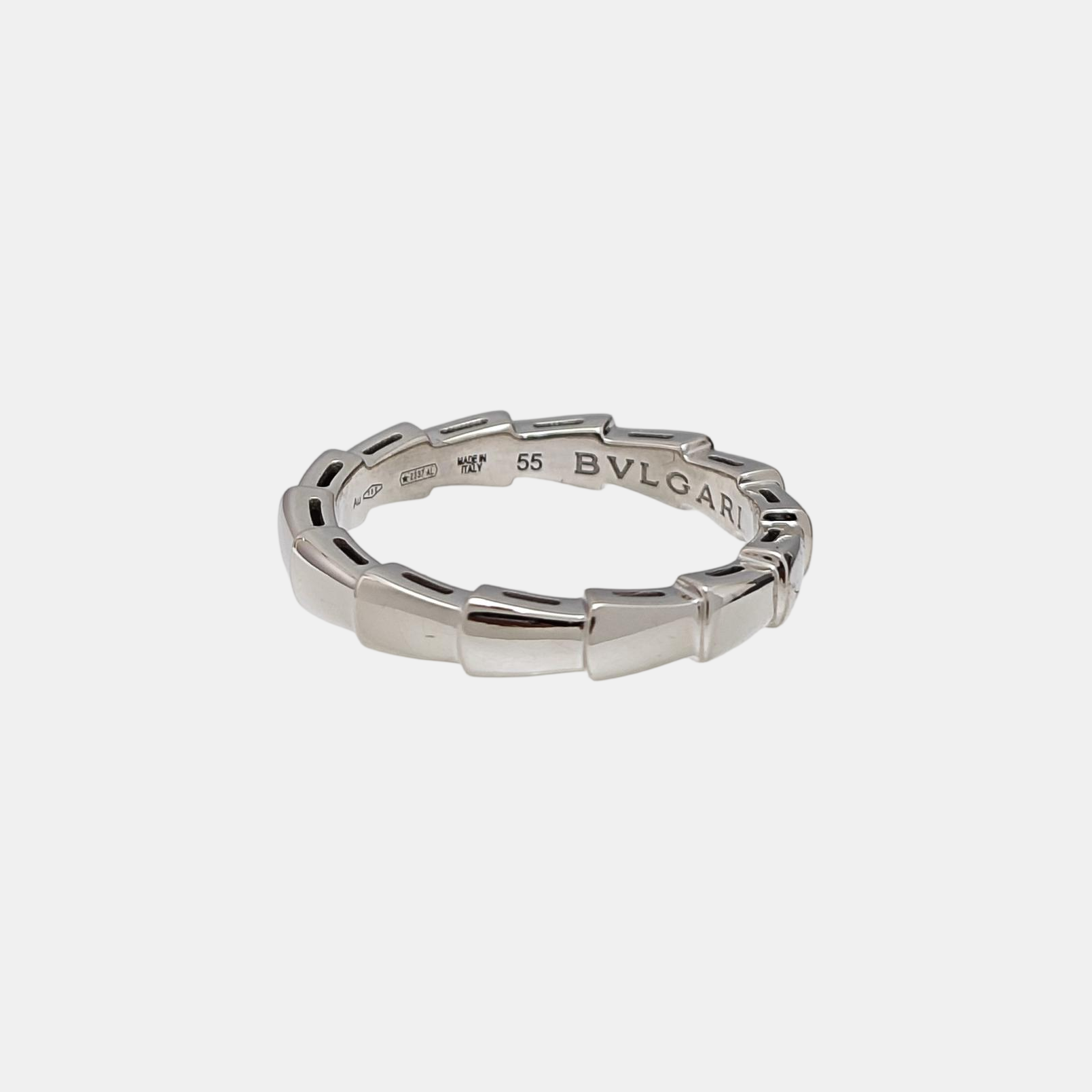 SERPENTI 18k White Gold Silver Ring EU 55