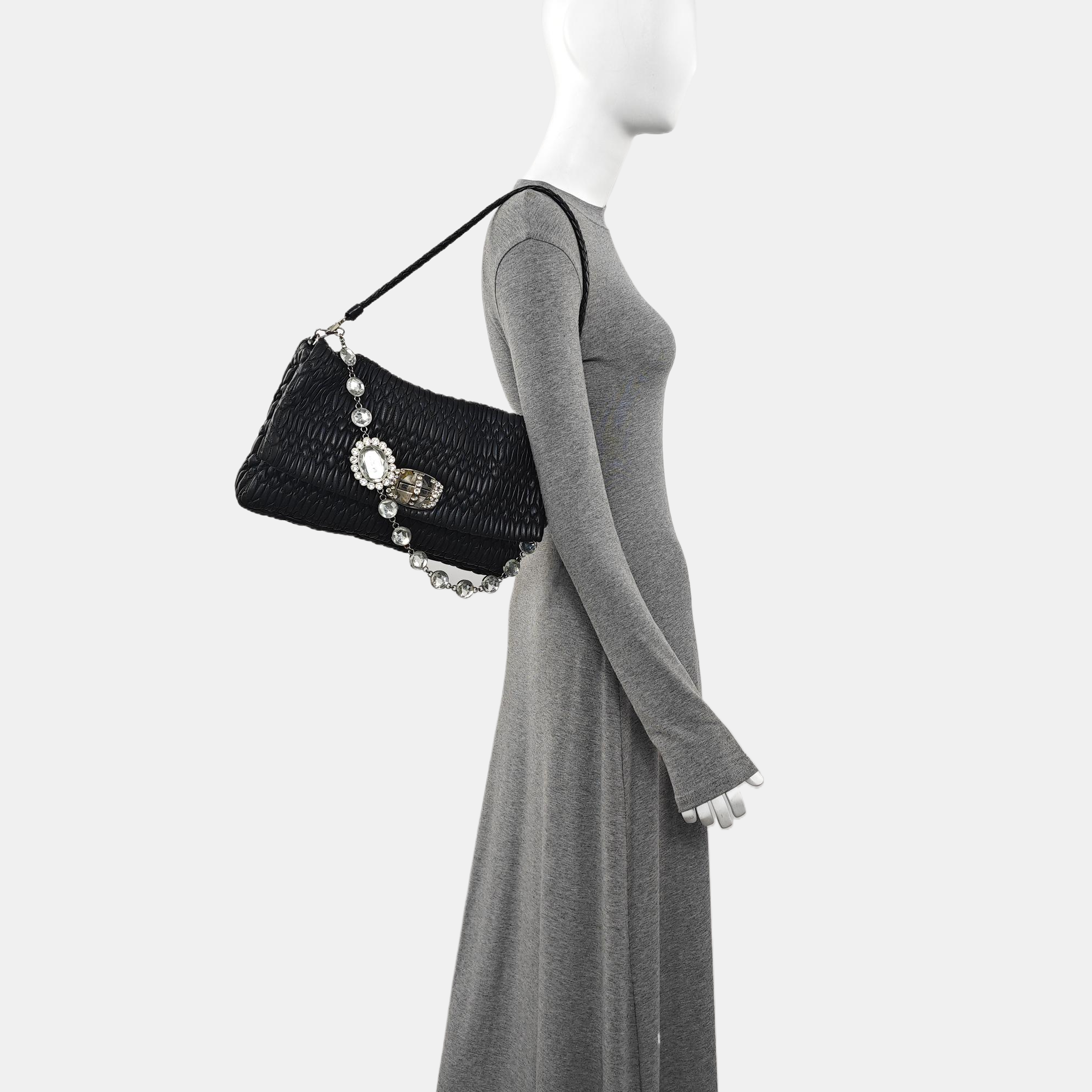 Crystal Lambskin Black