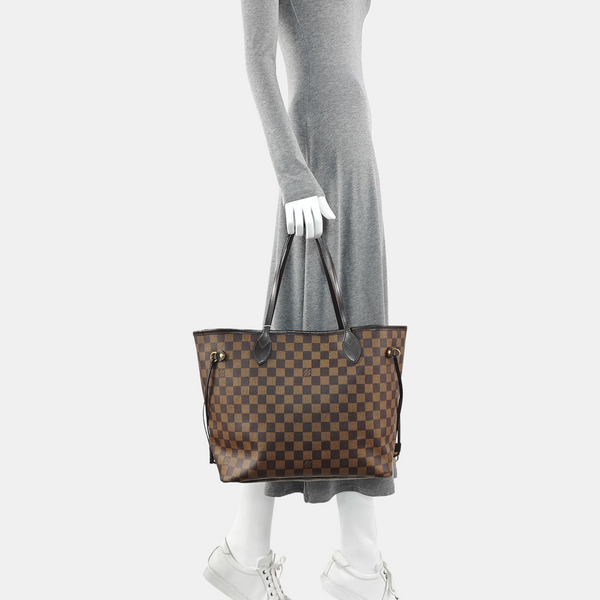 NEVERFULL MM Damier Ebene Coated Canvas Brown