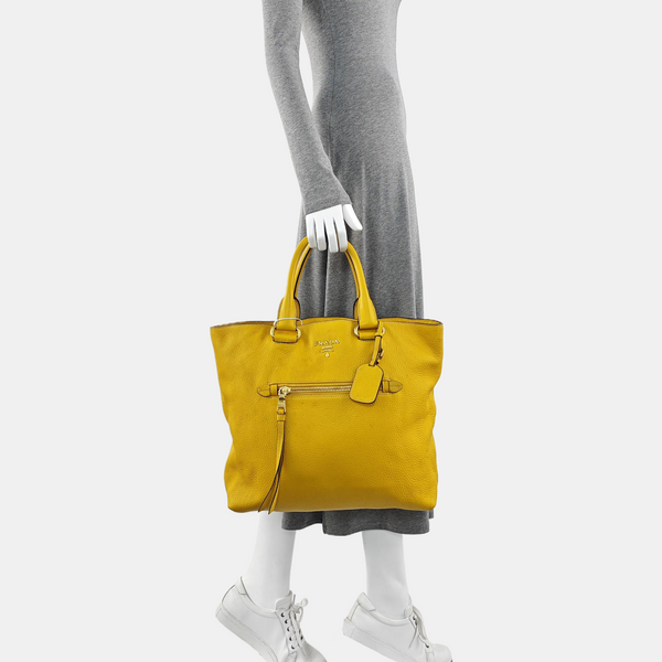 Calfskin Tote Bag Yellow