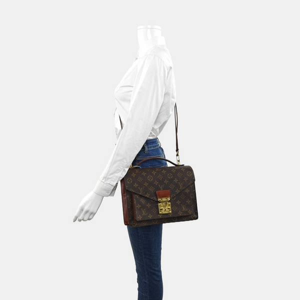 MONCEAU MM Monogram Coated Canvas Brown