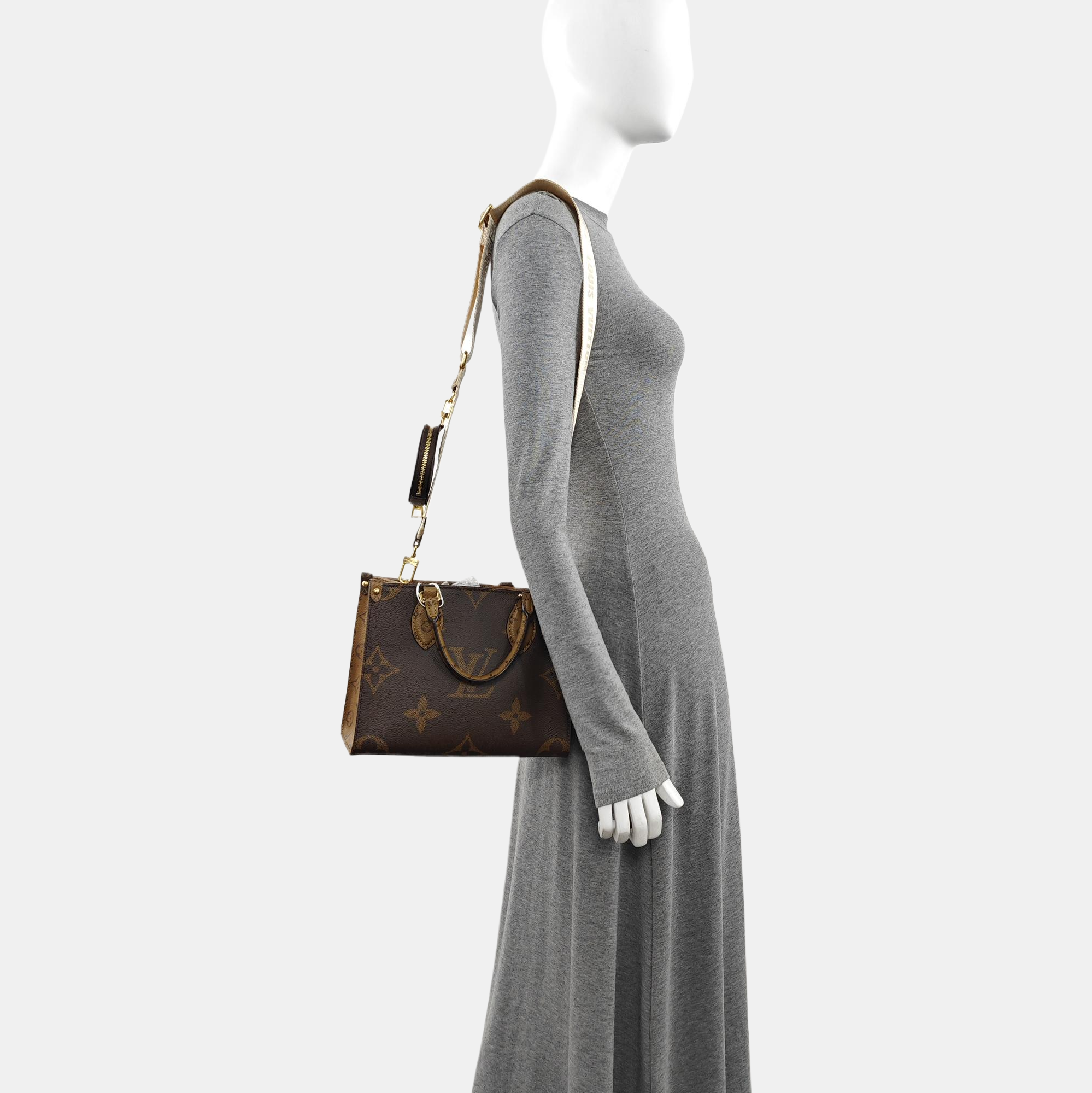 ONTHEGO PM Monogram Coated Canvas Brown