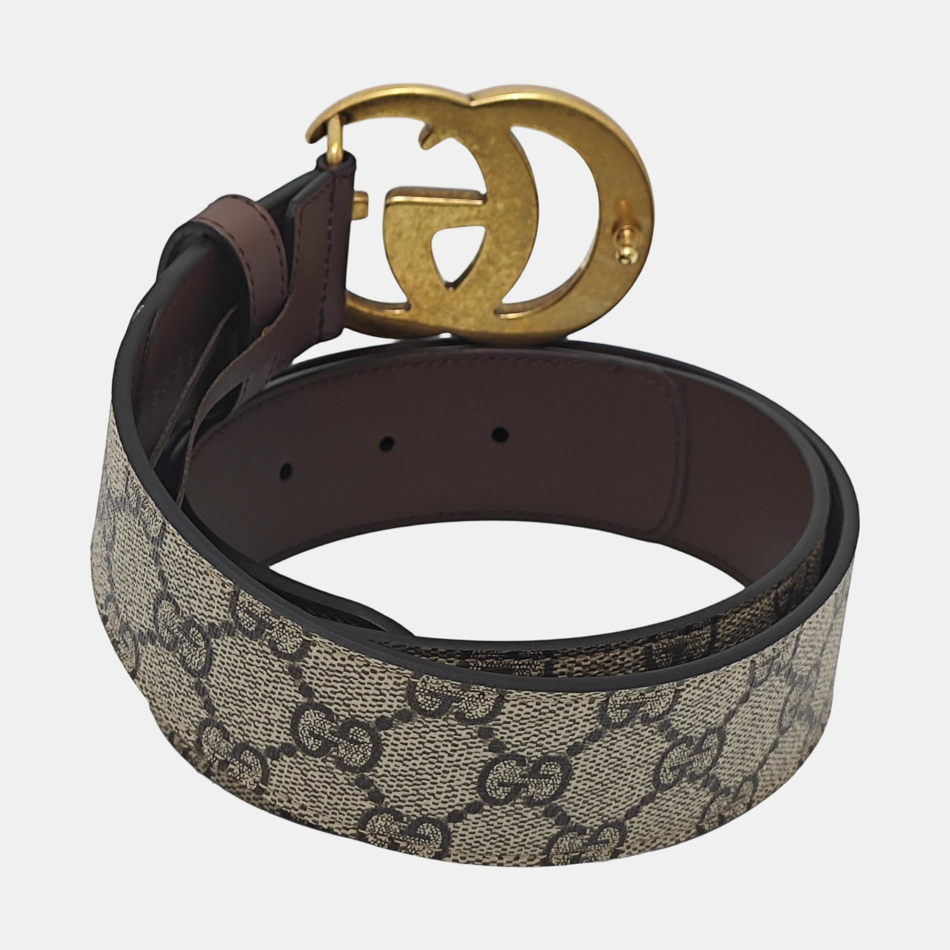 Leather Belt Beige