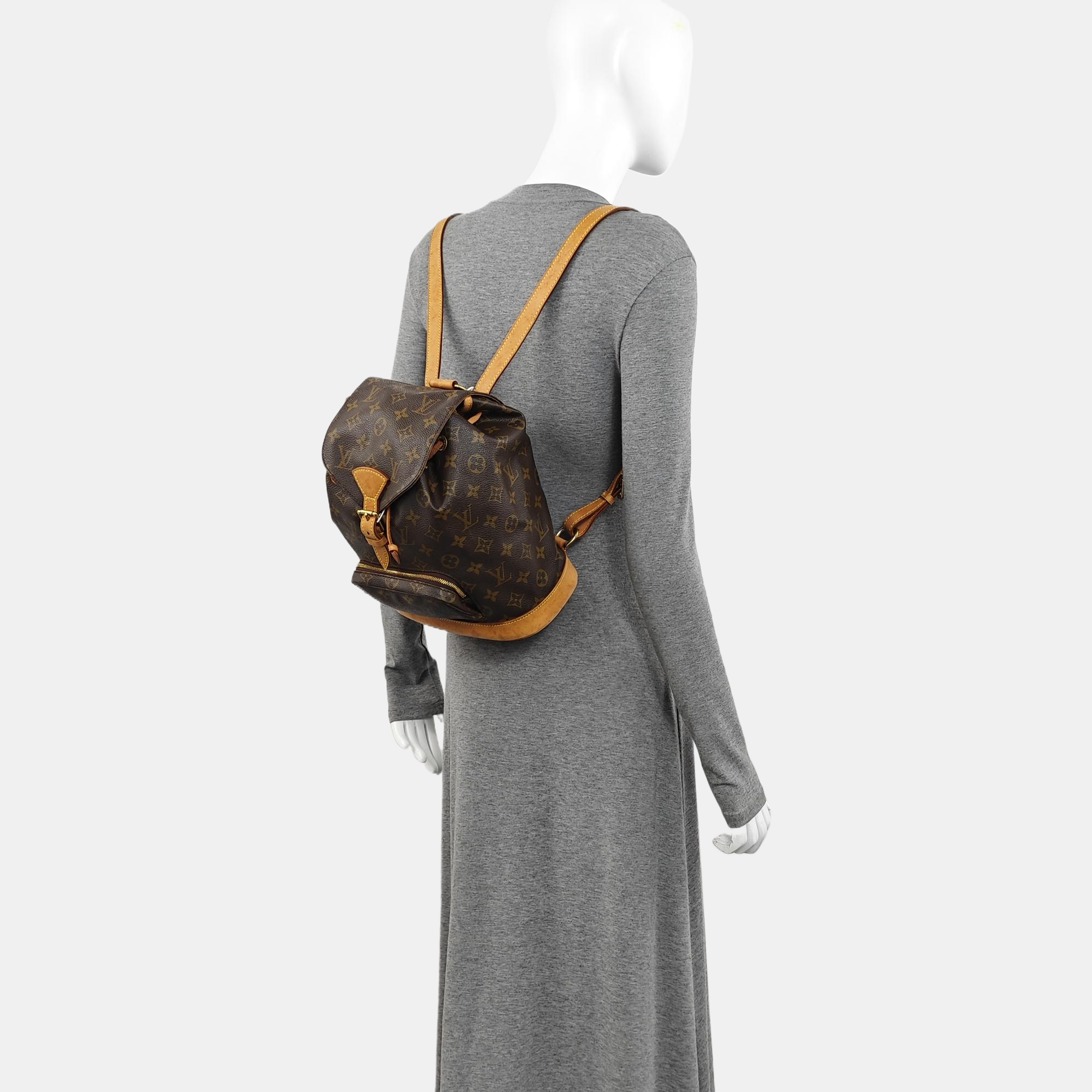 MONTSOURIS MM Monogram Coated Canvas Brown