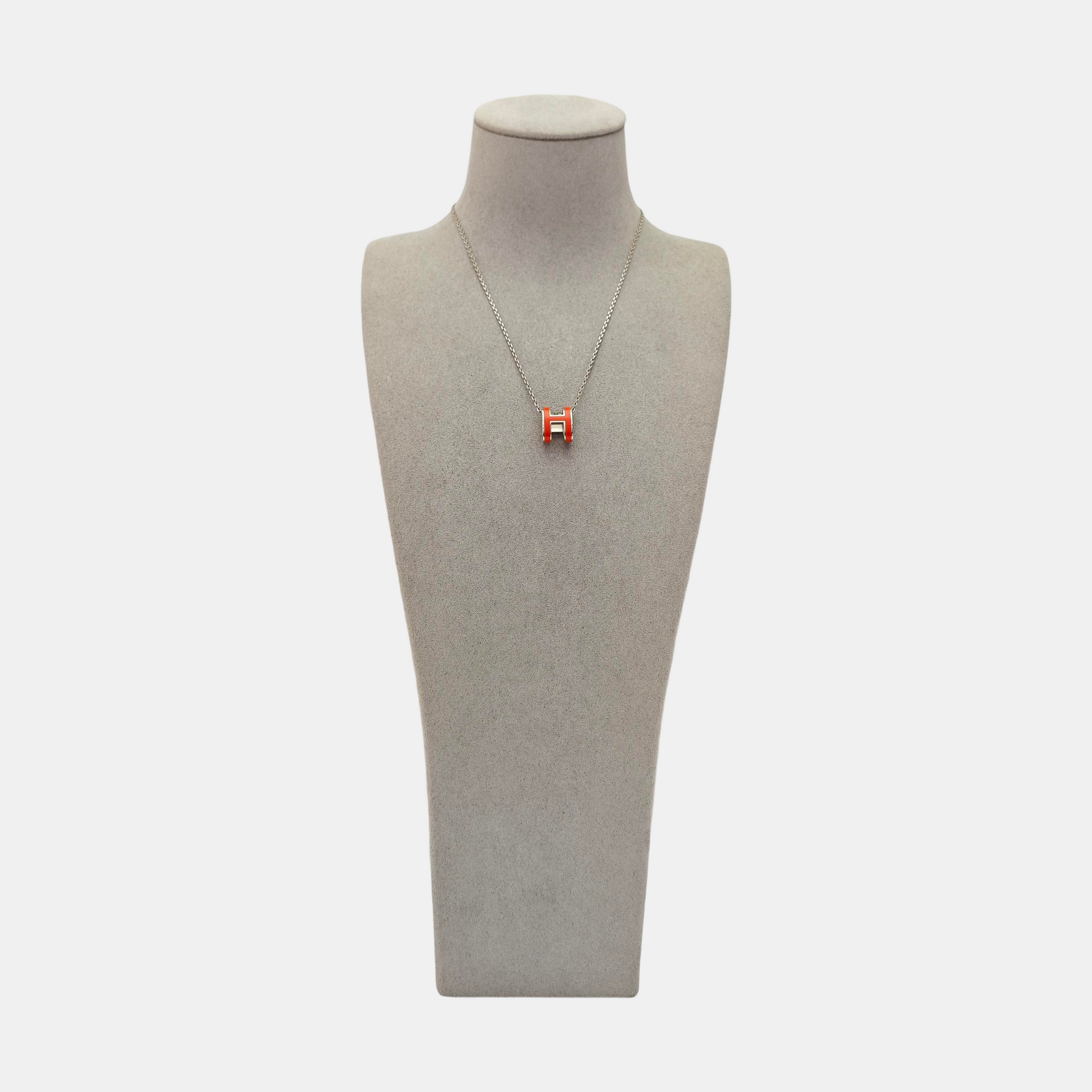 Pop H Metal Silver Necklace