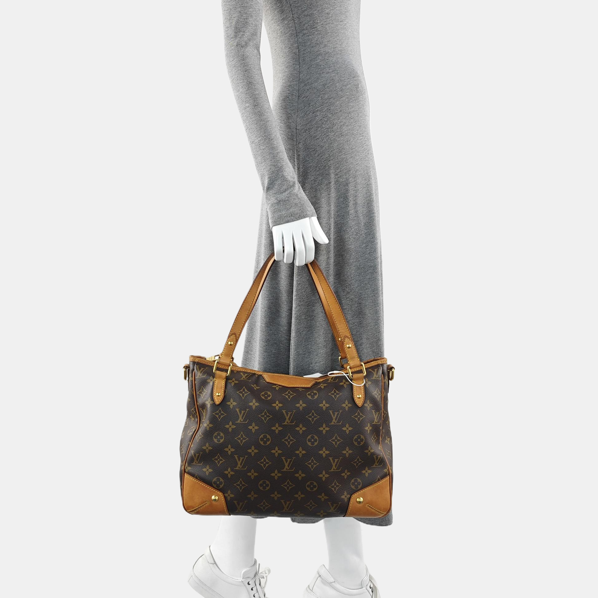 ESTRELA MM Monogram Coated Canvas Brown