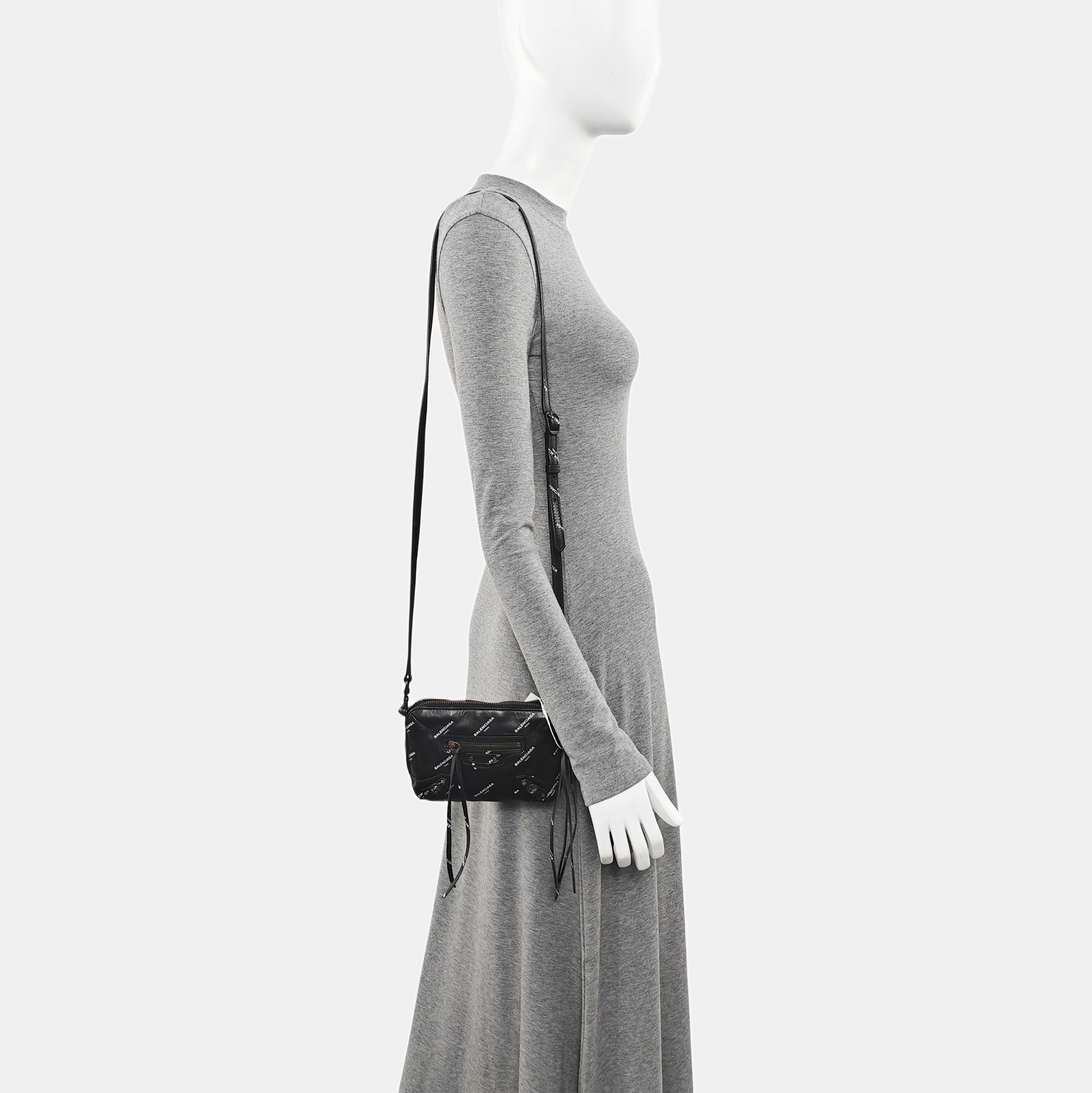 Calfskin Shoulder Bag Black