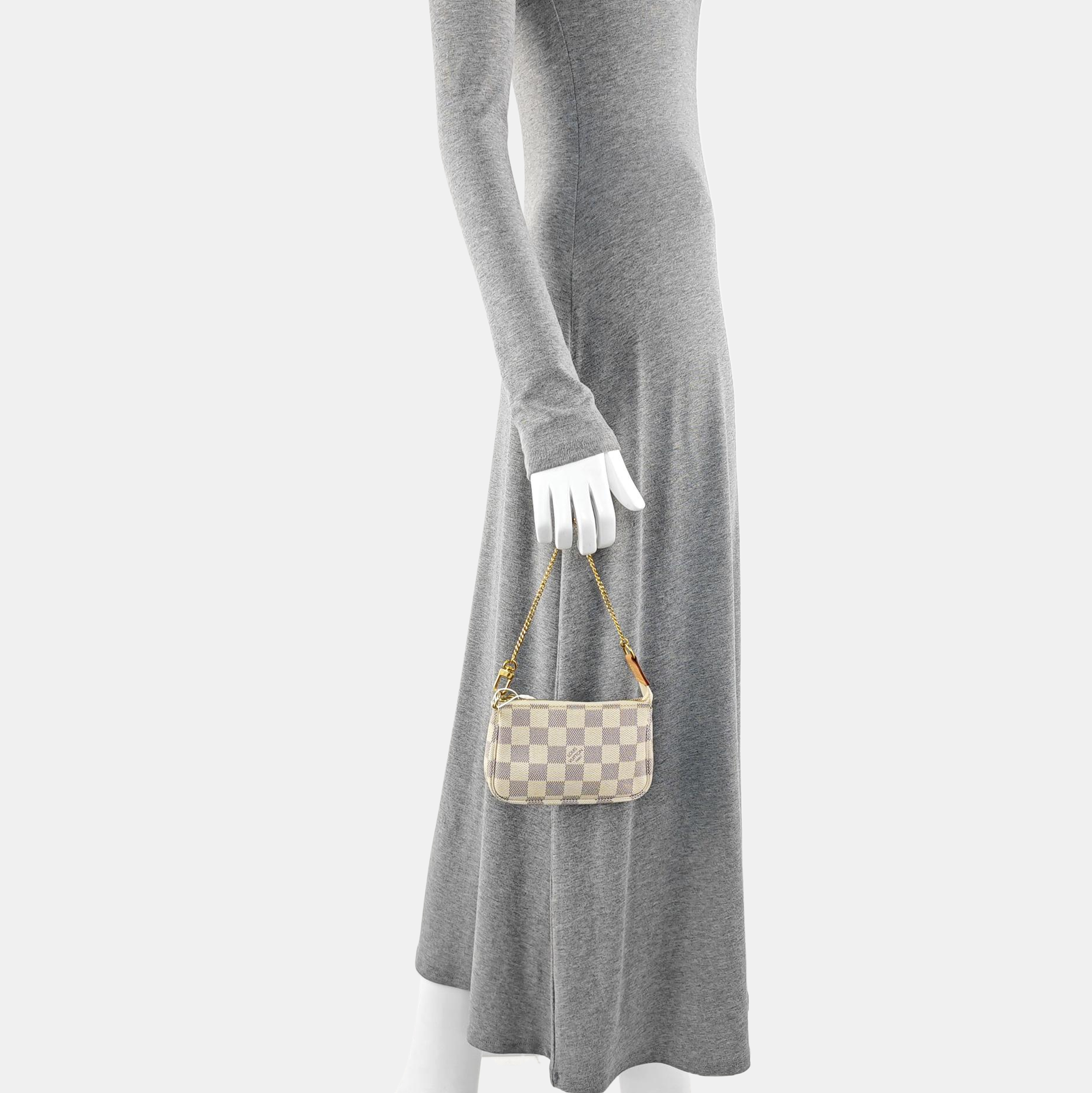 ACCESSOIRES Mini Damier Azur Coated Canvas White
