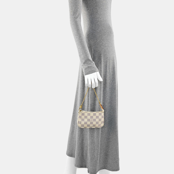 ACCESSOIRES Mini Damier Azur Coated Canvas White