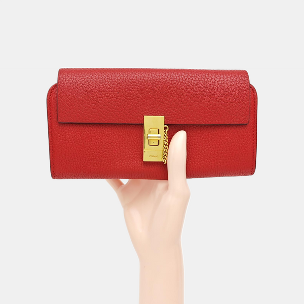 Elsie Calfskin Red Wallet