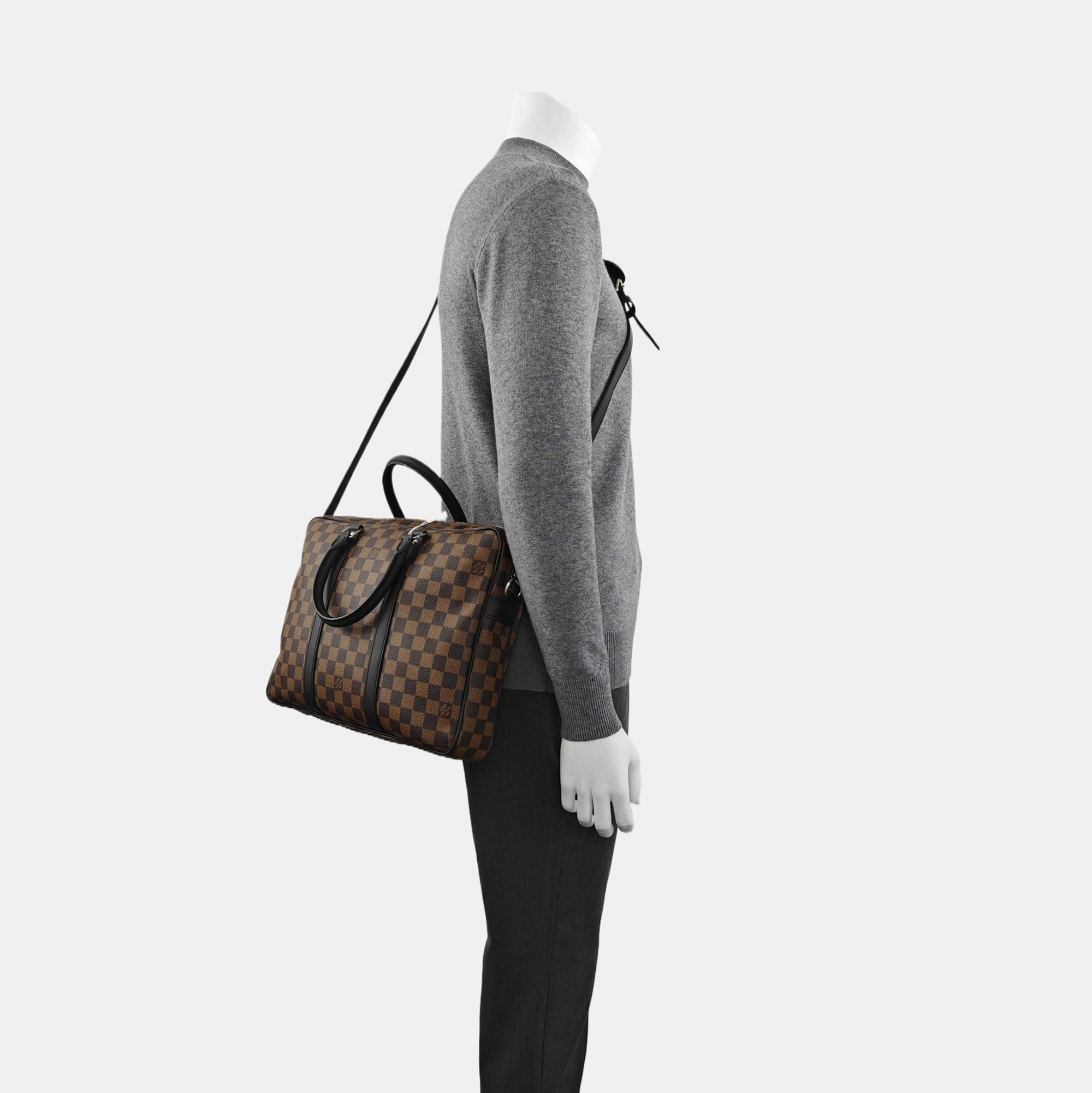 PORTE-DOCUMENTS PM Damier Ebene Coated Canvas Brown