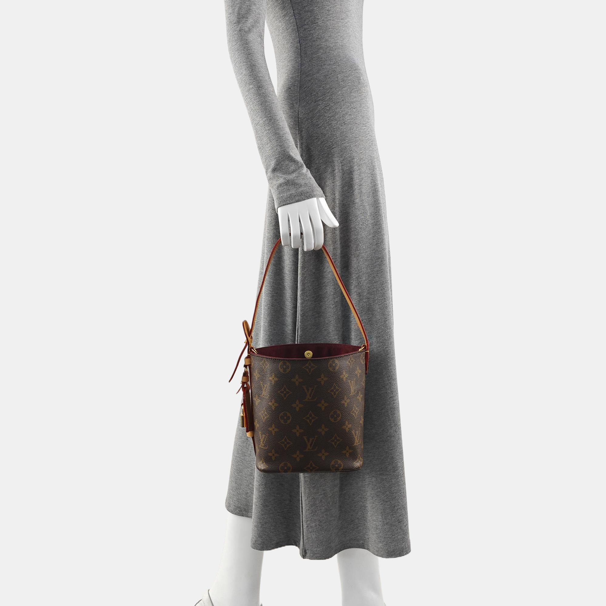 ALL IN BB Monogram Coated Canvas Brown