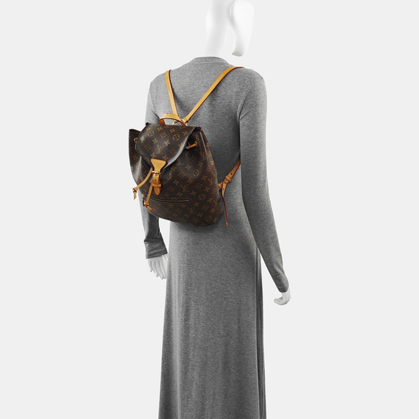 MONTSOURIS MM Monogram Coated Canvas Brown