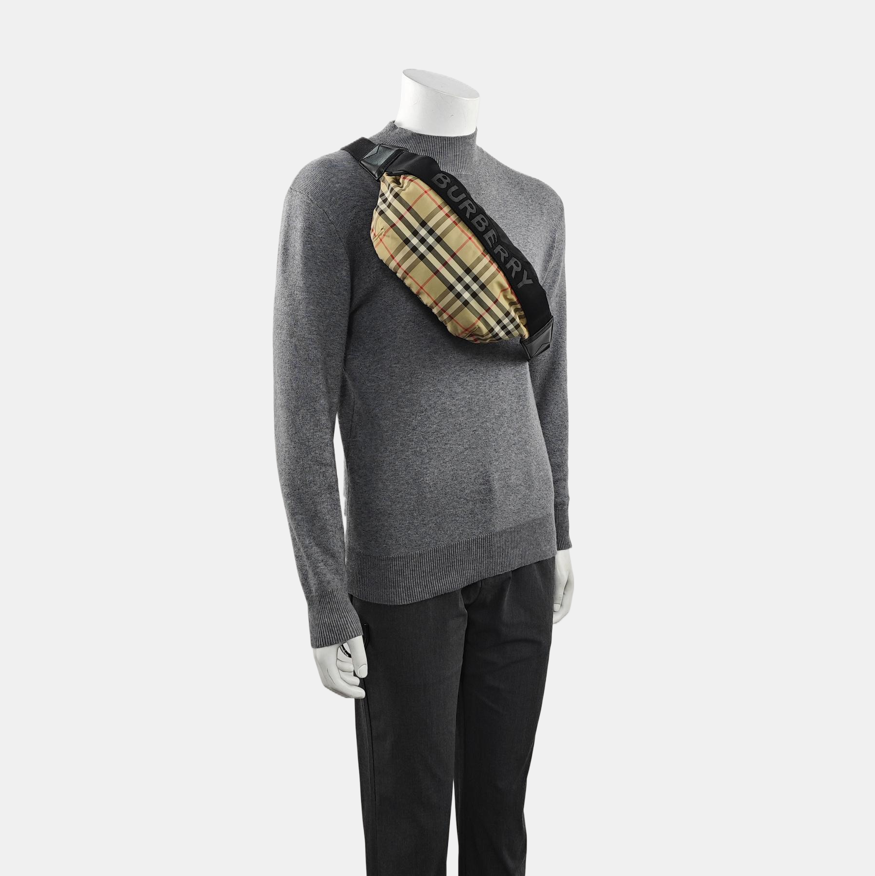 Fabric Belt Bag Brown