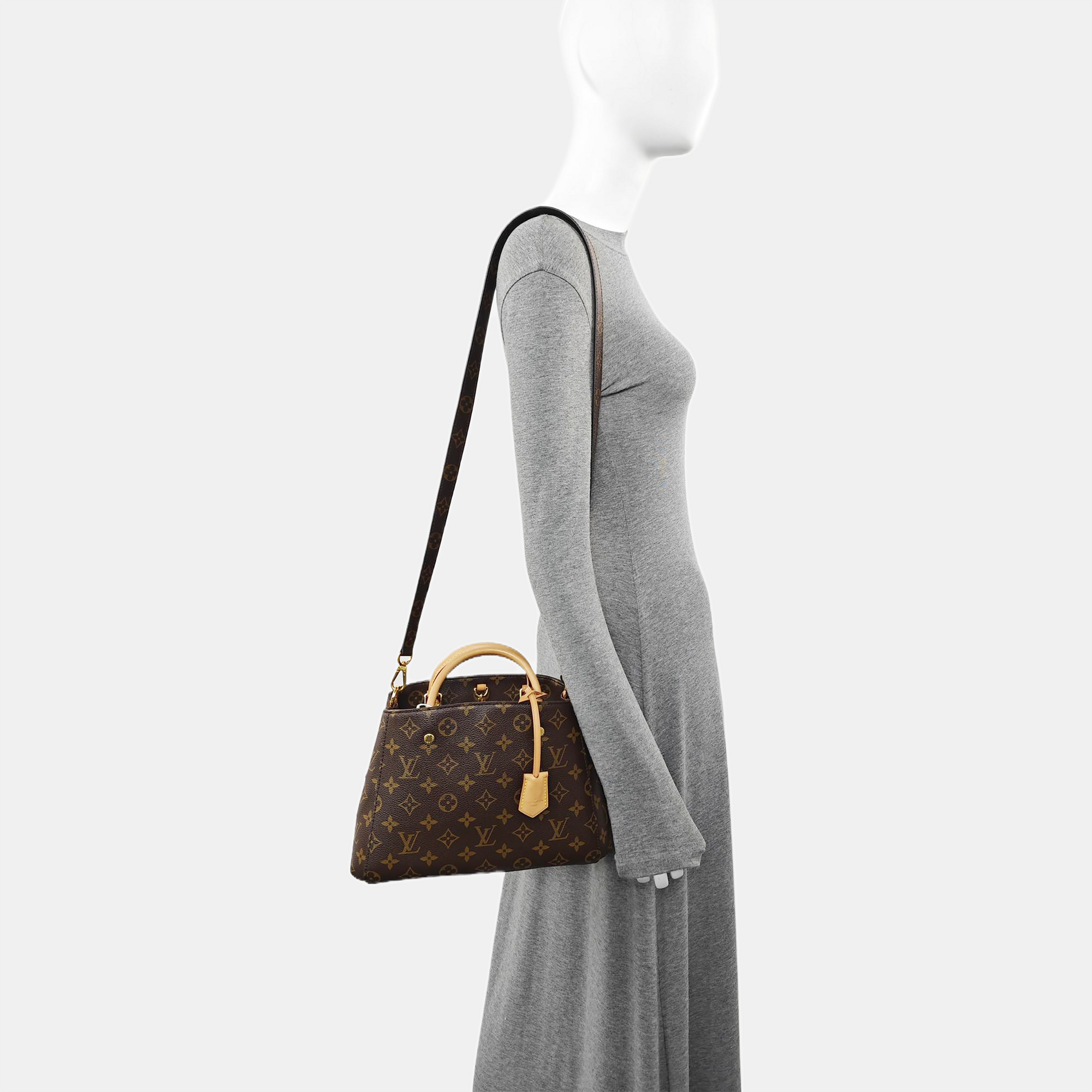MONTAIGNE Monogram Coated Canvas Brown