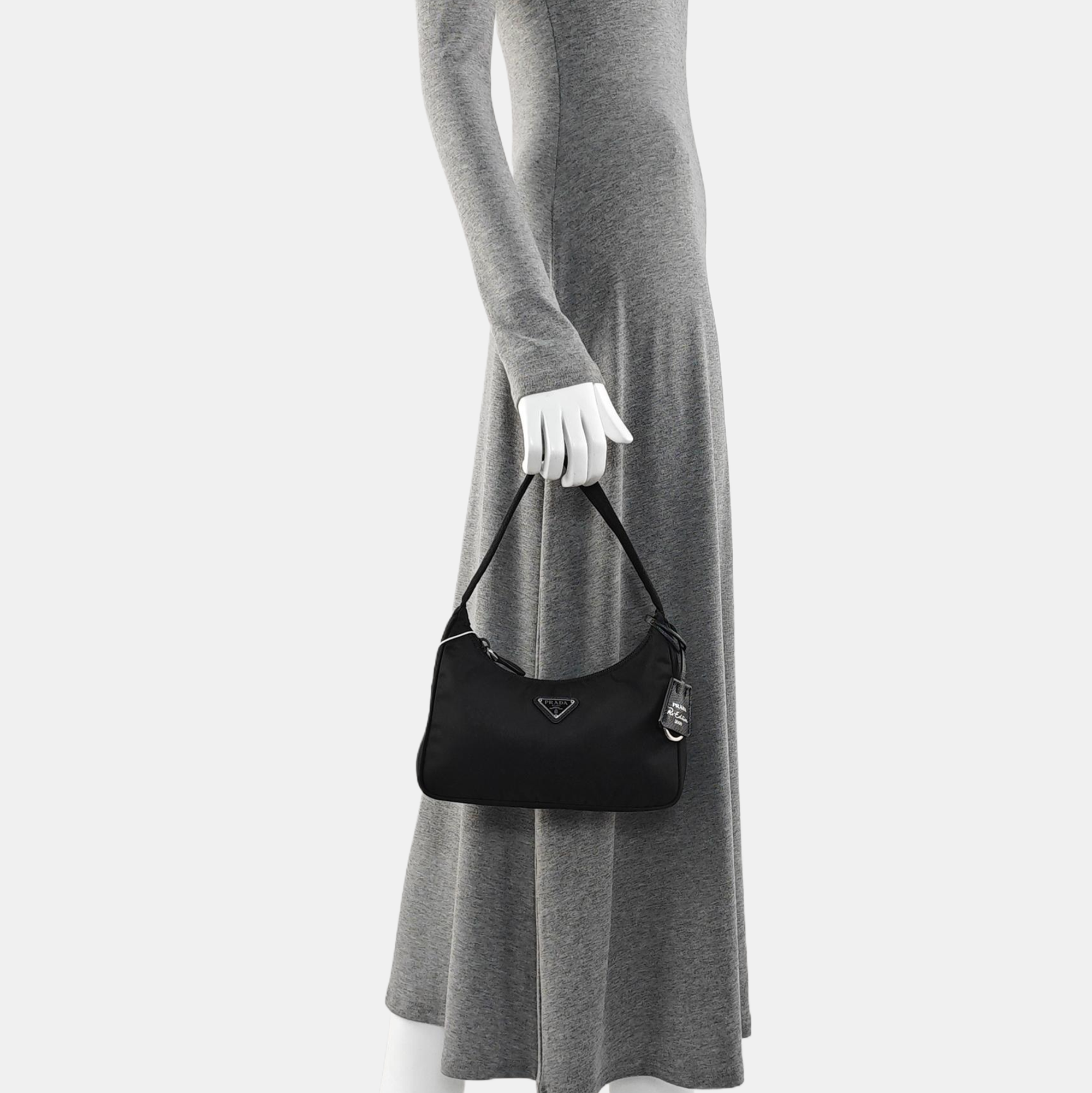 Minibolso de nailon Re-Edition2000 negro