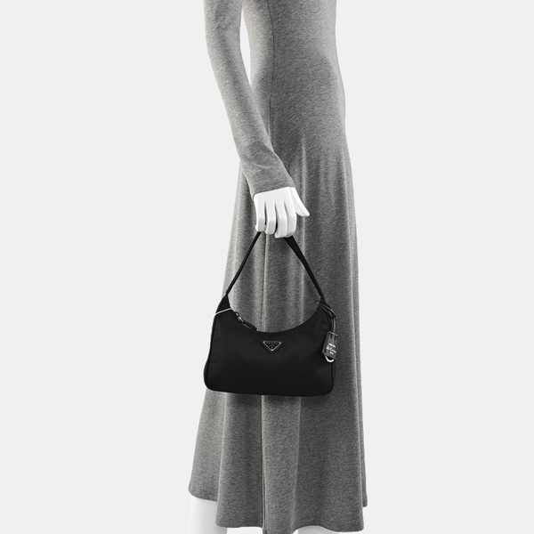 Minibolso de nailon Re-Edition2000 negro
