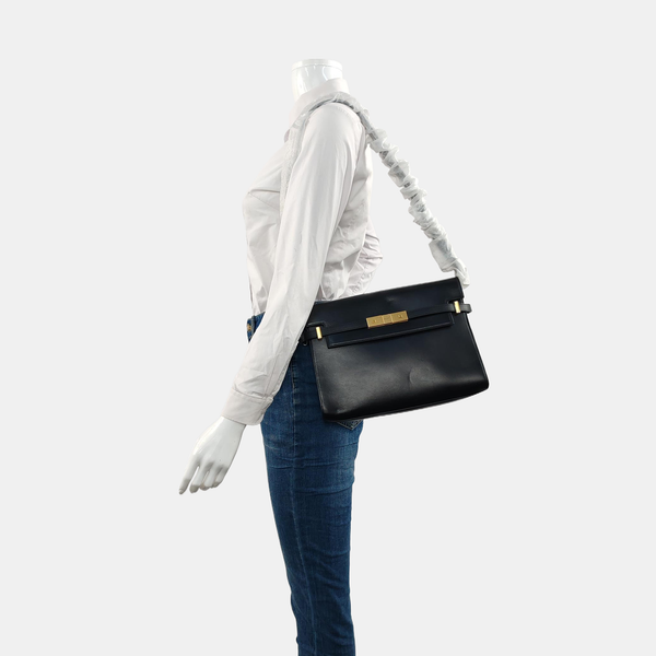 MANHATTAN Medium Calfskin Black