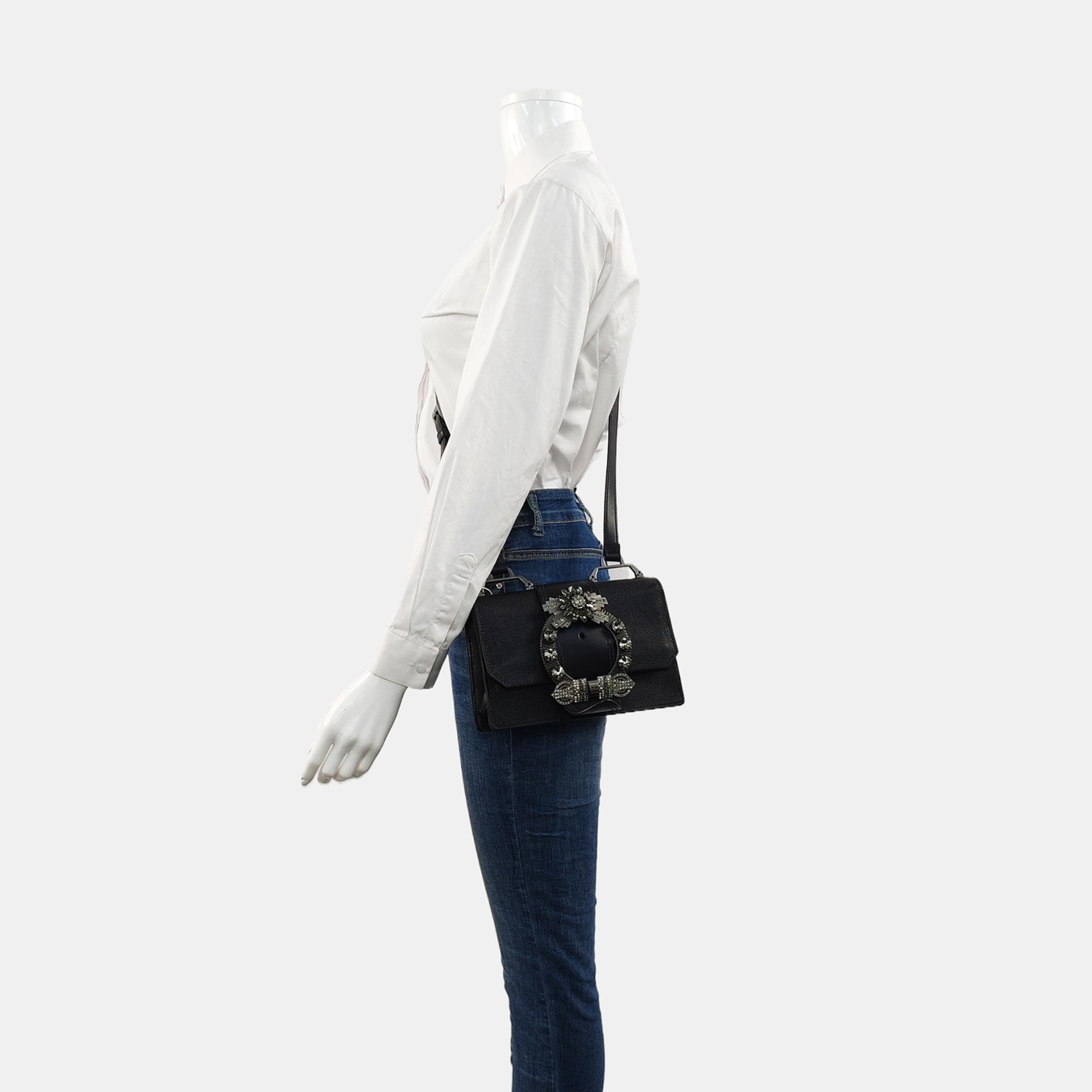 Miu Lady Calfskin Black