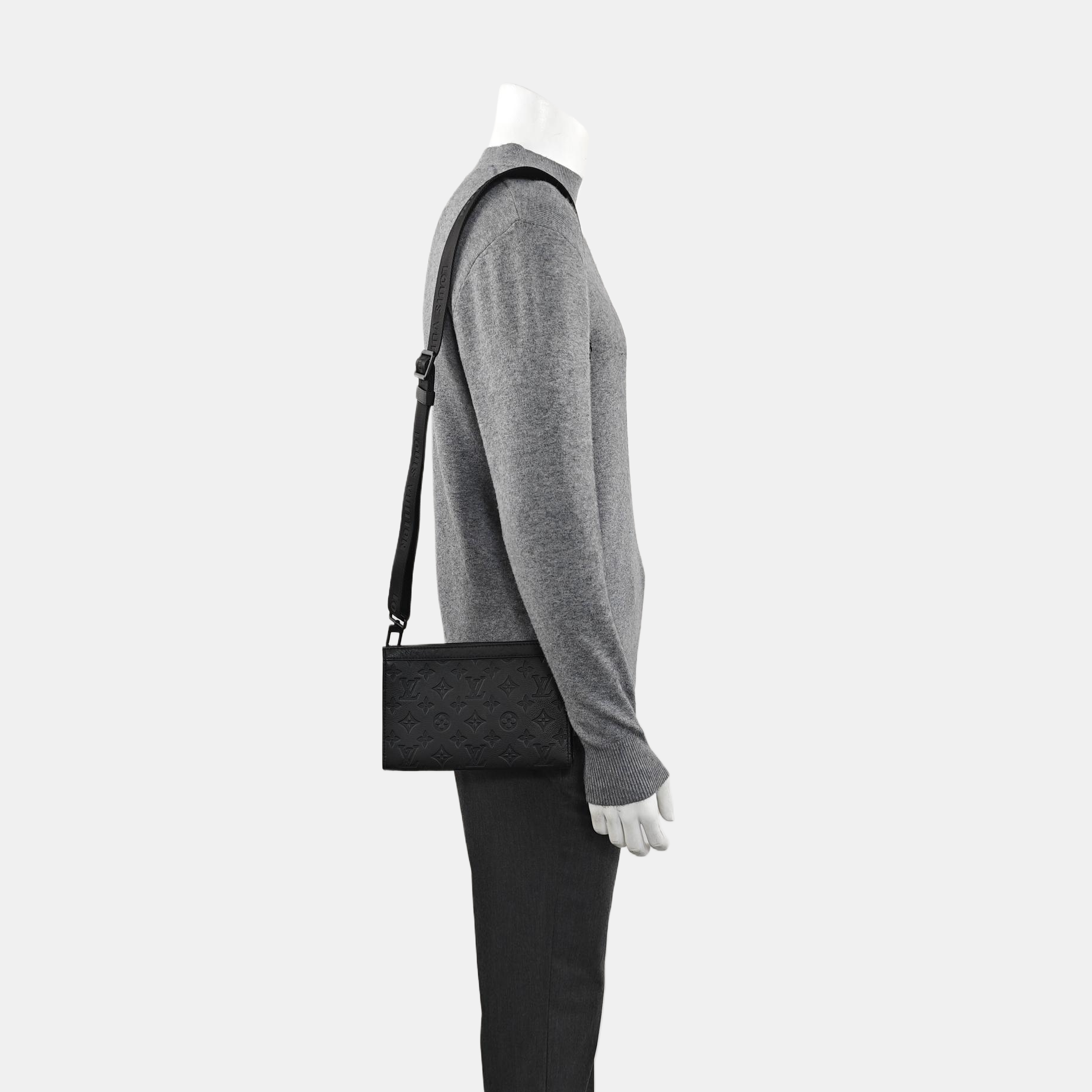 TRIANGLE Monogram Calfskin Black