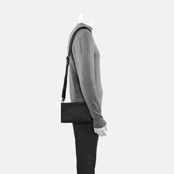 TRIANGLE Monogram Calfskin Black