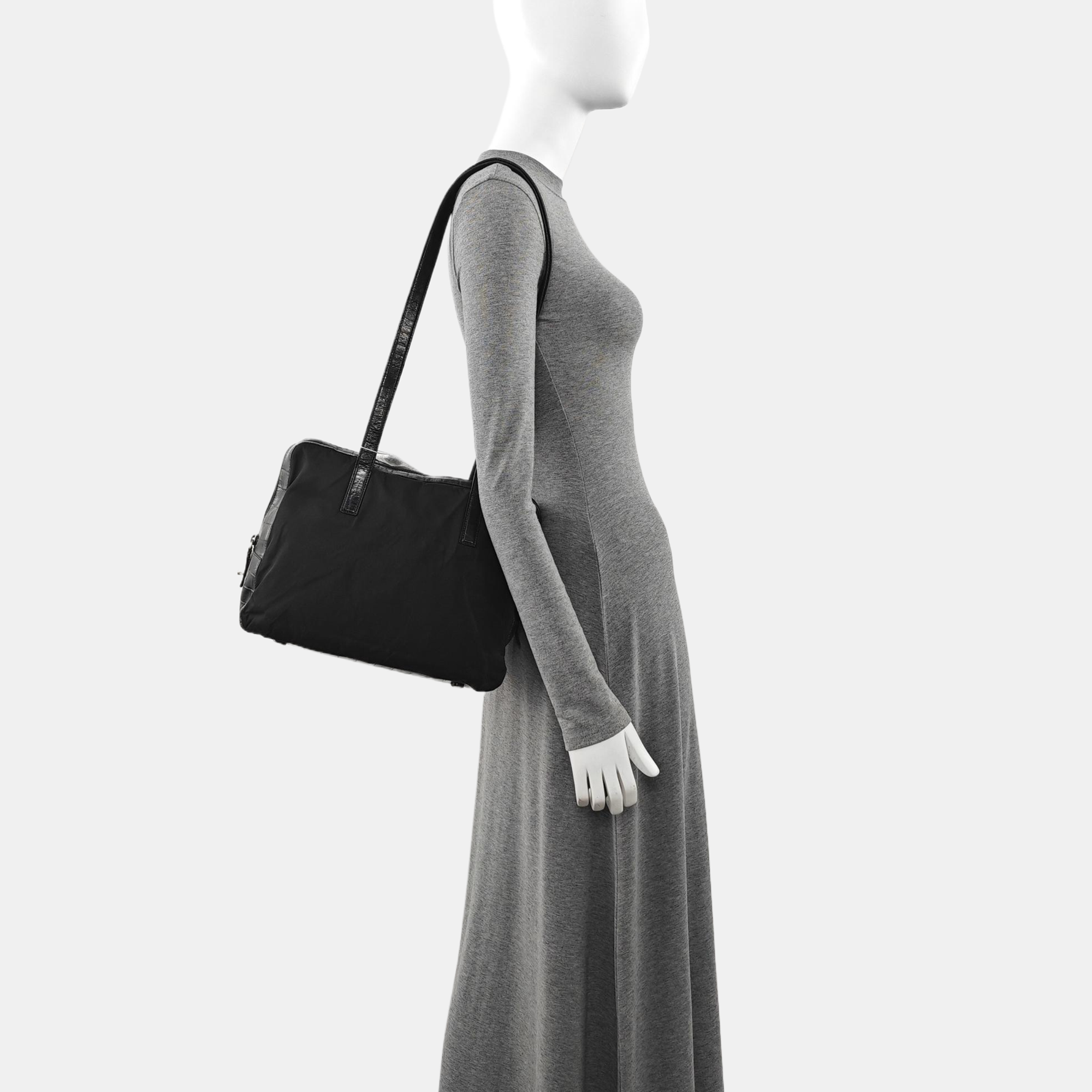 Nylon Tote Bag Black